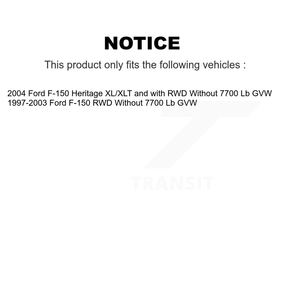 [Arrière] Absorbeur de choc arrière pour Ford F-150 Patrimoine sans 7700 Lb GVW 78-37132