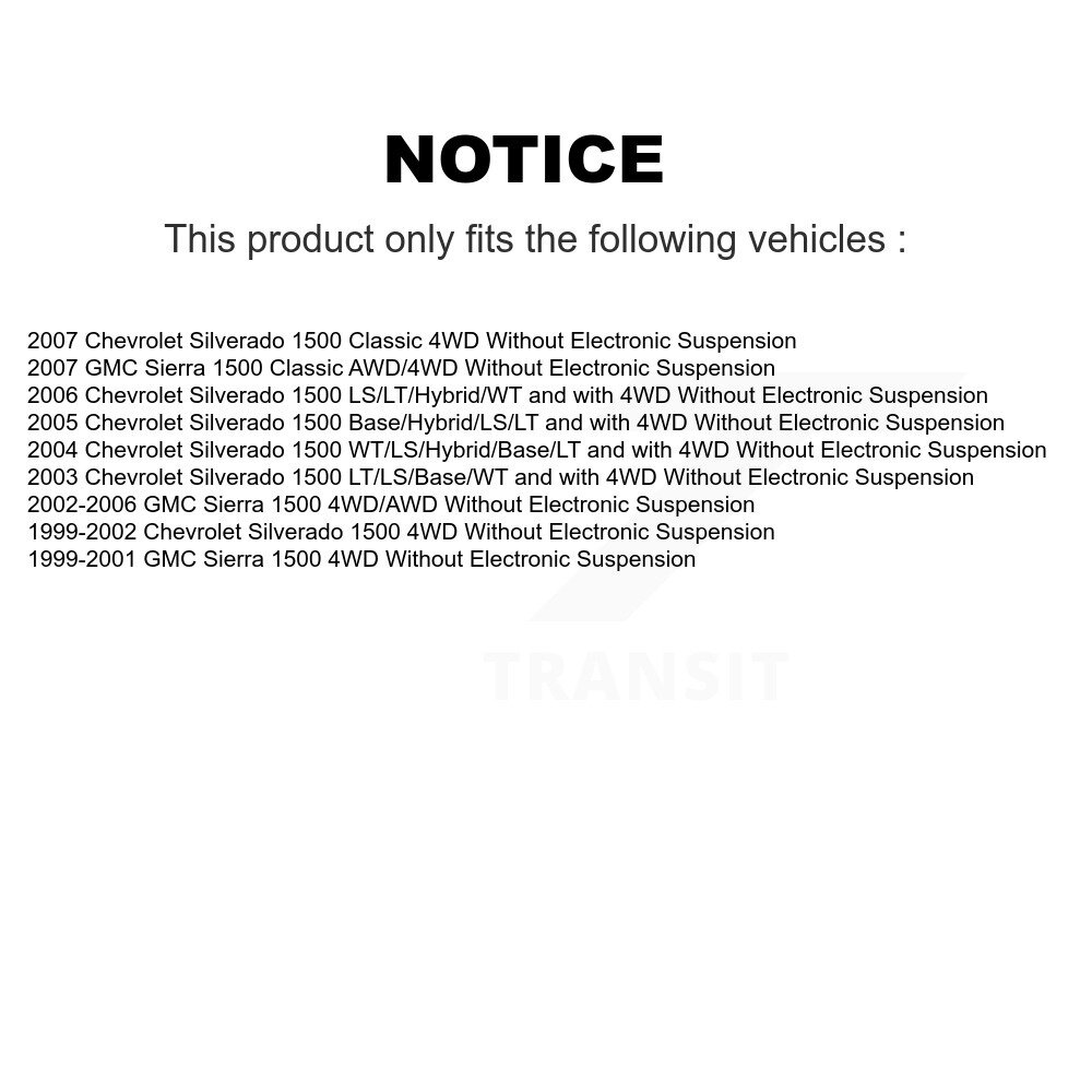 [Arrière] Absorbeur de choc arrière pour Chevrolet Silverado 1500 GMC Sierra Classic 78-37152