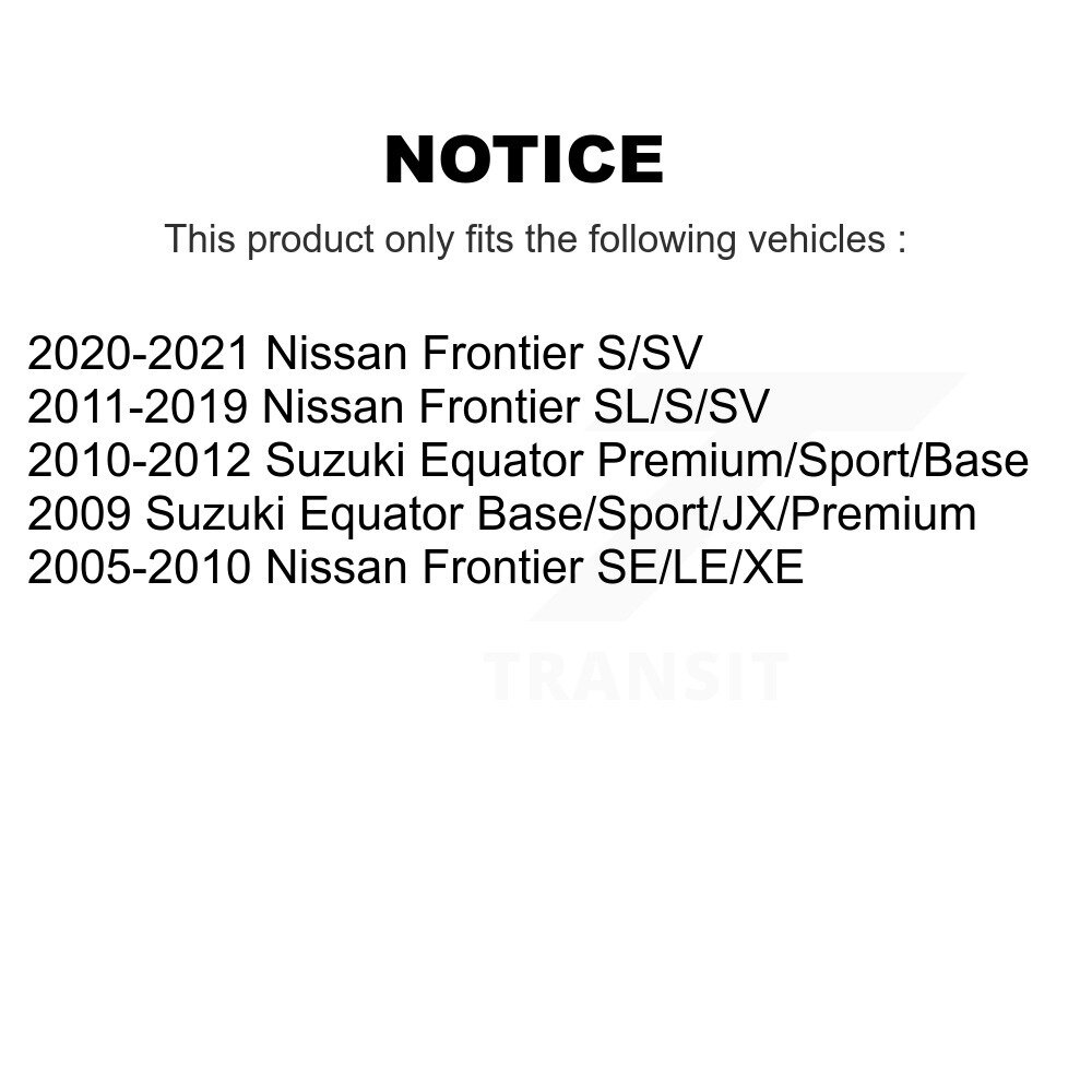 [Arrière] Absorbeur de choc arrière pour Nissan Frontier Suzuki Equateur 78-37273