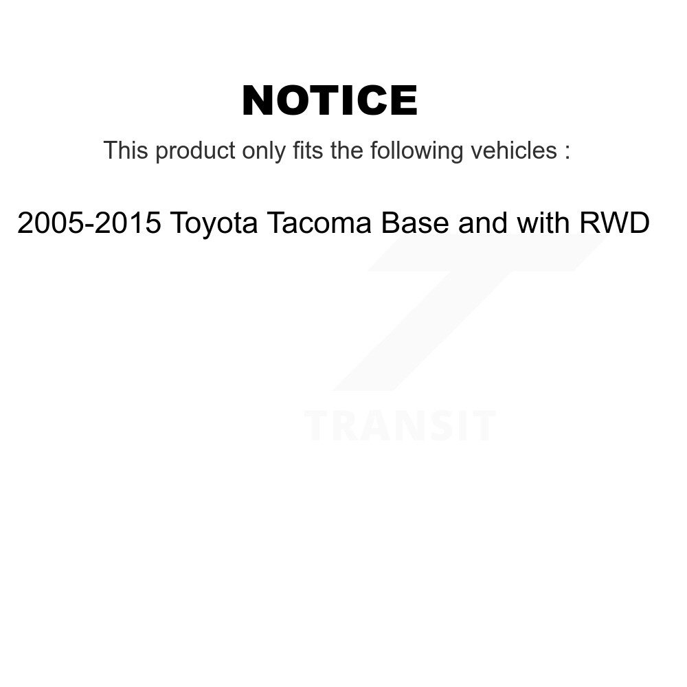 [Arrière] Absorbeur de choc arrière pour 2005-2015 Toyota Tacoma Base avec RWD 78-37279