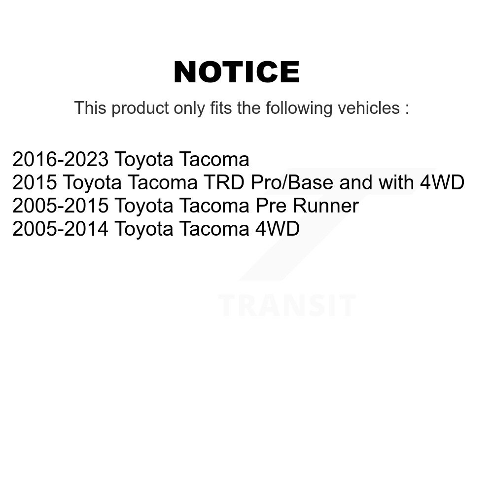[Arrière] Absorbeur de choc arrière pour Toyota Tacoma 78-37280