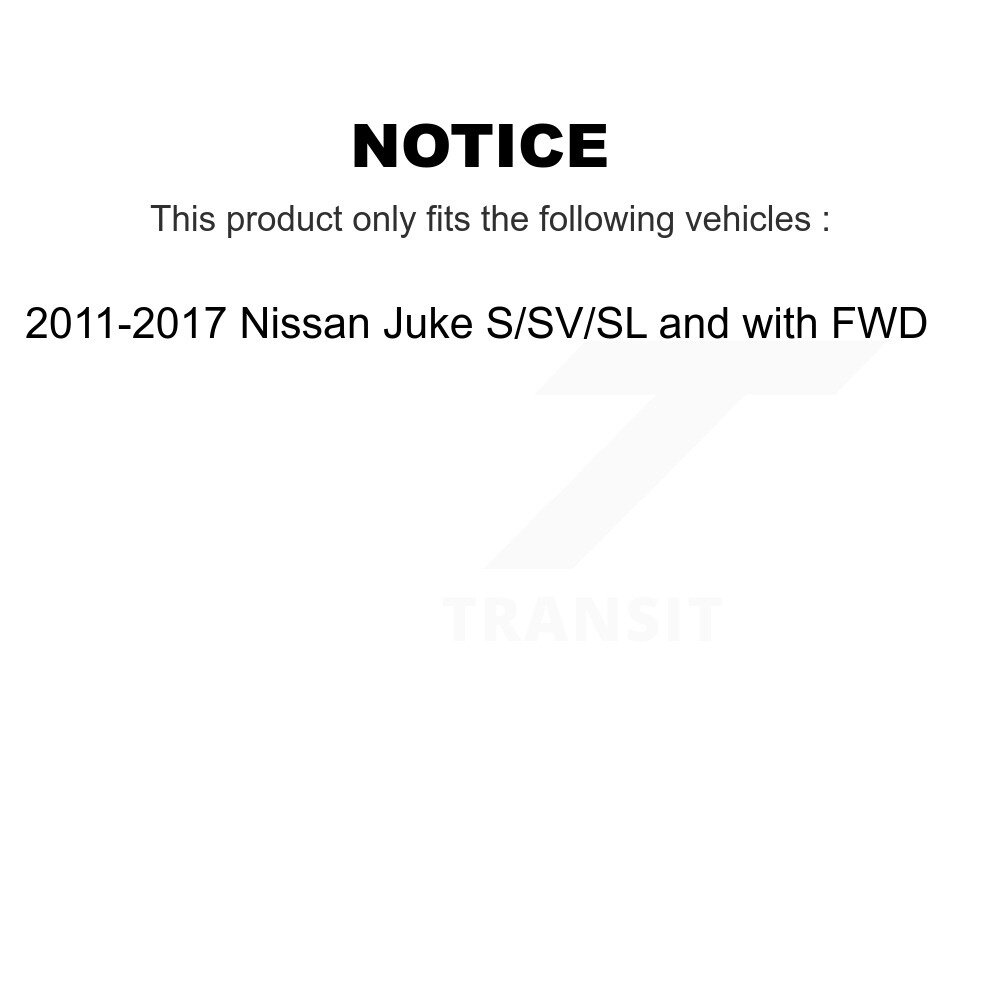 [Arrière] Absorbeur de choc arrière pour 2011-2017 Nissan Juke SL S SV avec FWD 78-37352