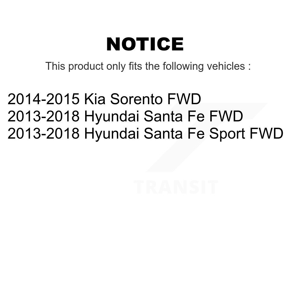 [Arrière] Absorbeur de choc arrière pour Hyundai Santa Fe Sport Kia Sorento FWD 78-37377