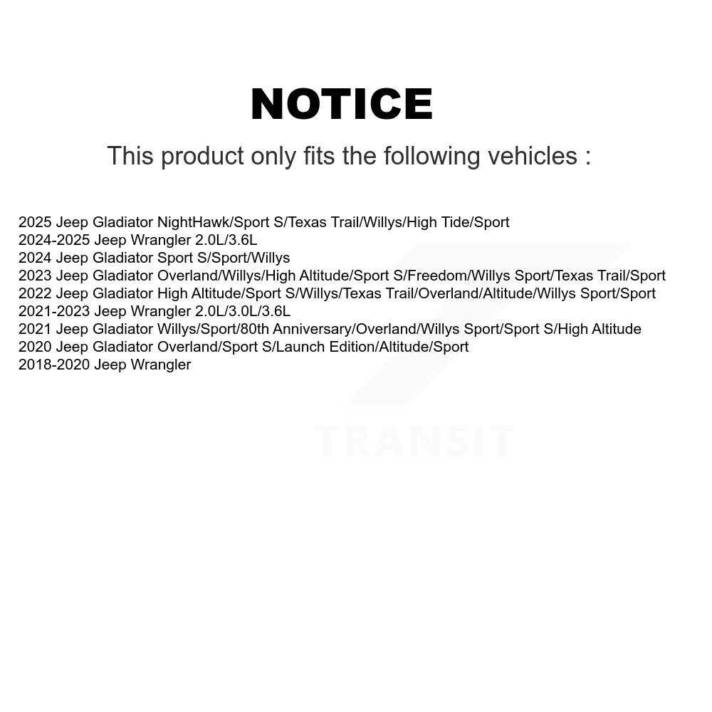 [Front] Amortisseur avant pour Jeep Wrangler Gladiator 78-37380