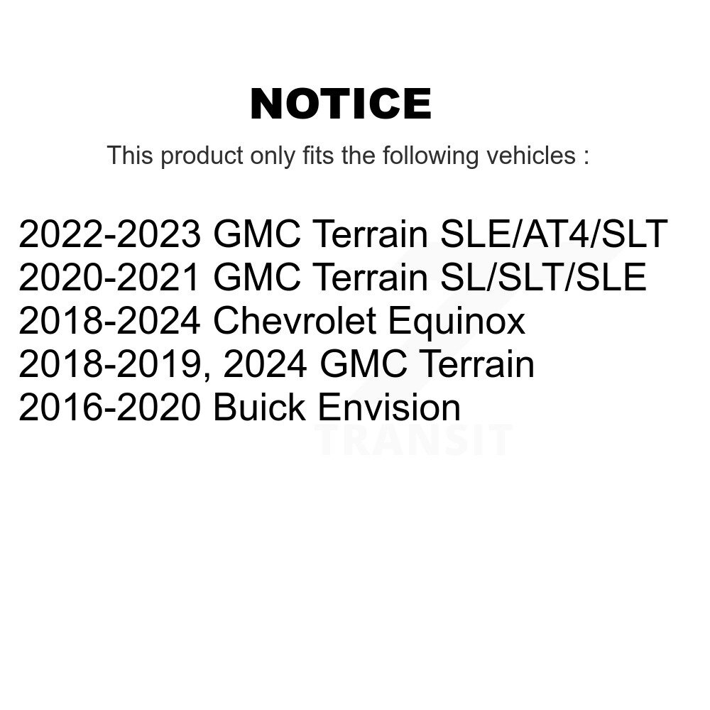 [Arrière] Absorbeur de choc arrière pour Chevrolet Equinox GMC Terrain Buick Envision 78-37390