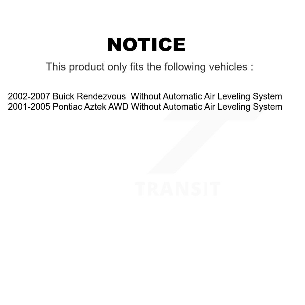[Arrière] Absorbeur de choc arrière pour Buick Rendezvous Pontiac Aztek 78-39052