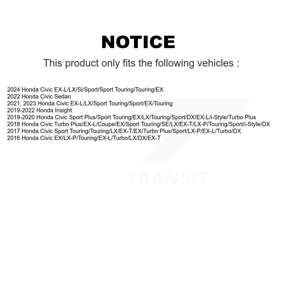 [Arrière] Absorbeur de choc arrière pour Honda Civic 78-5545