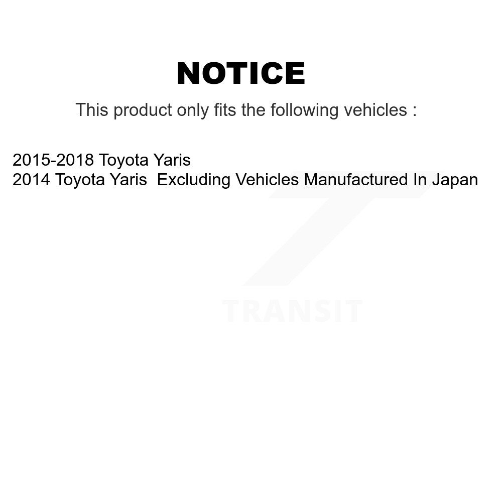 [Arrière] Absorbeur de choc arrière pour 2015-2018 Toyota Yaris 78-5566