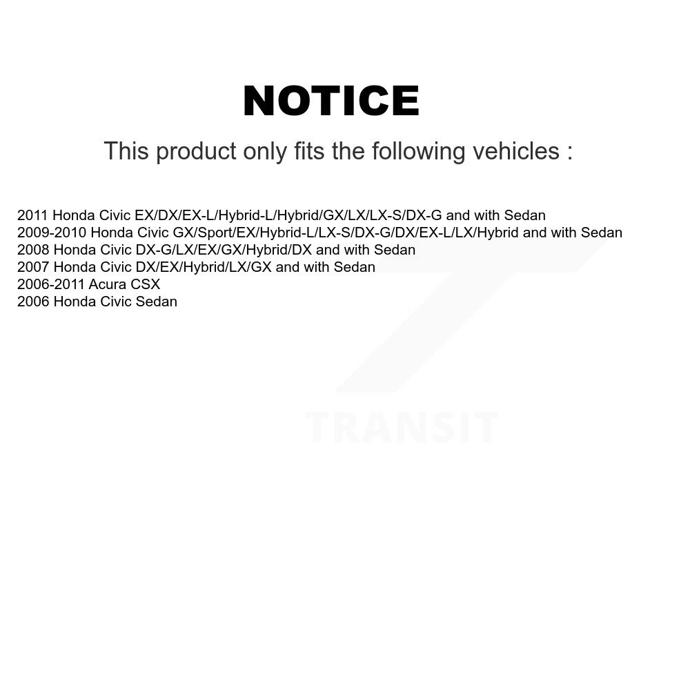 [Arrière] Absorbeur de choc arrière pour Honda Civic Acura CSX 78-5609