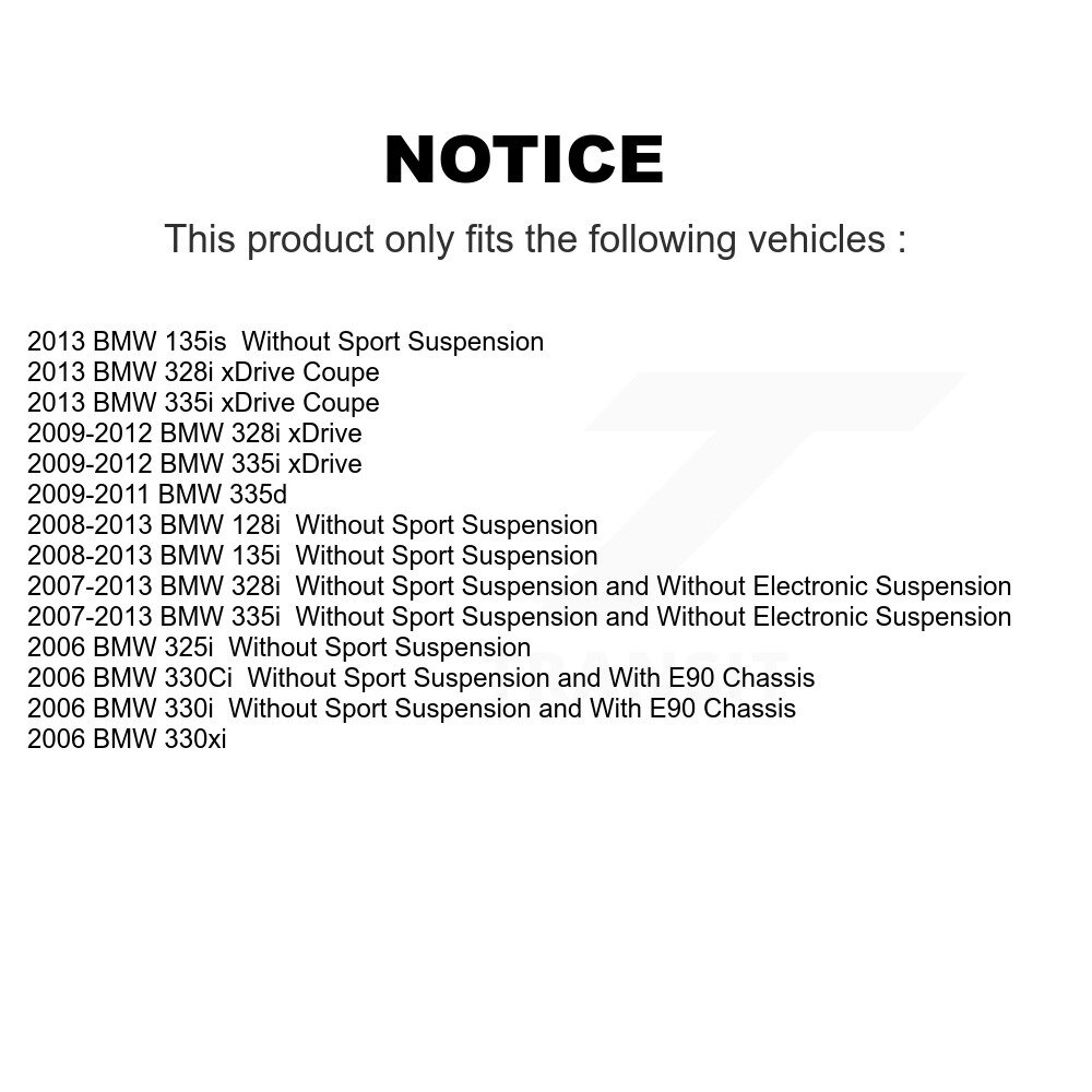 [Arrière] Absorbeur de choc arrière pour BMW 328i 335i 128i 135i 325i 330i 330i 135is 78-5616