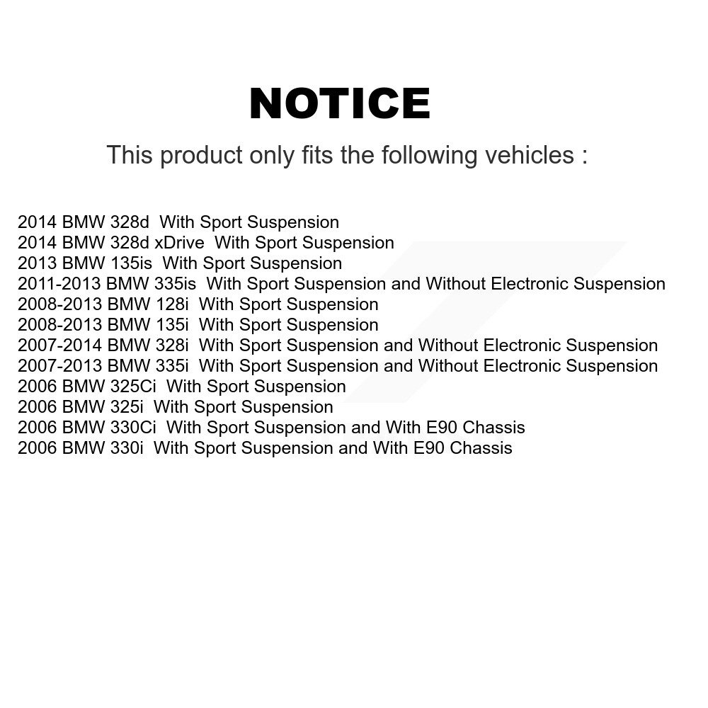 [Arrière] Absorbeur de choc arrière pour BMW 328i 335i 128i 135i 325i 330i 328d xDrive 335is