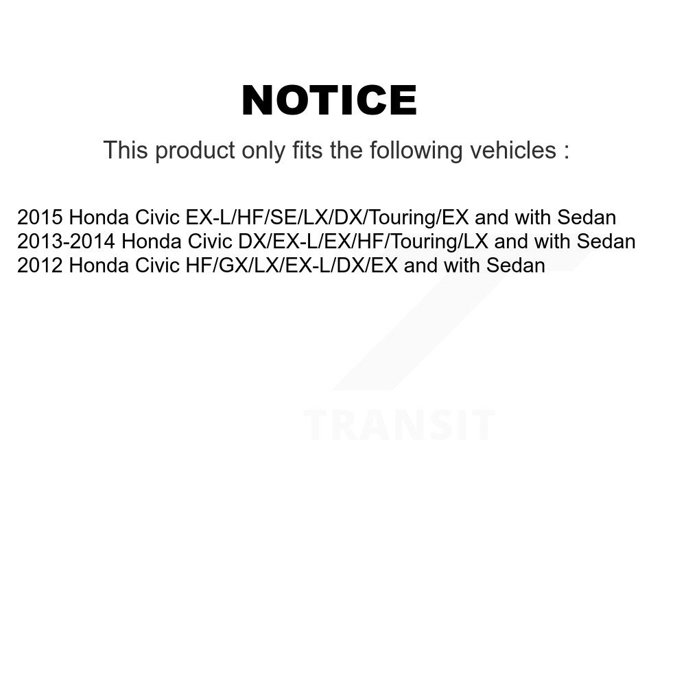[Arrière] Absorbeur de choc arrière pour Honda Civic 78-5698