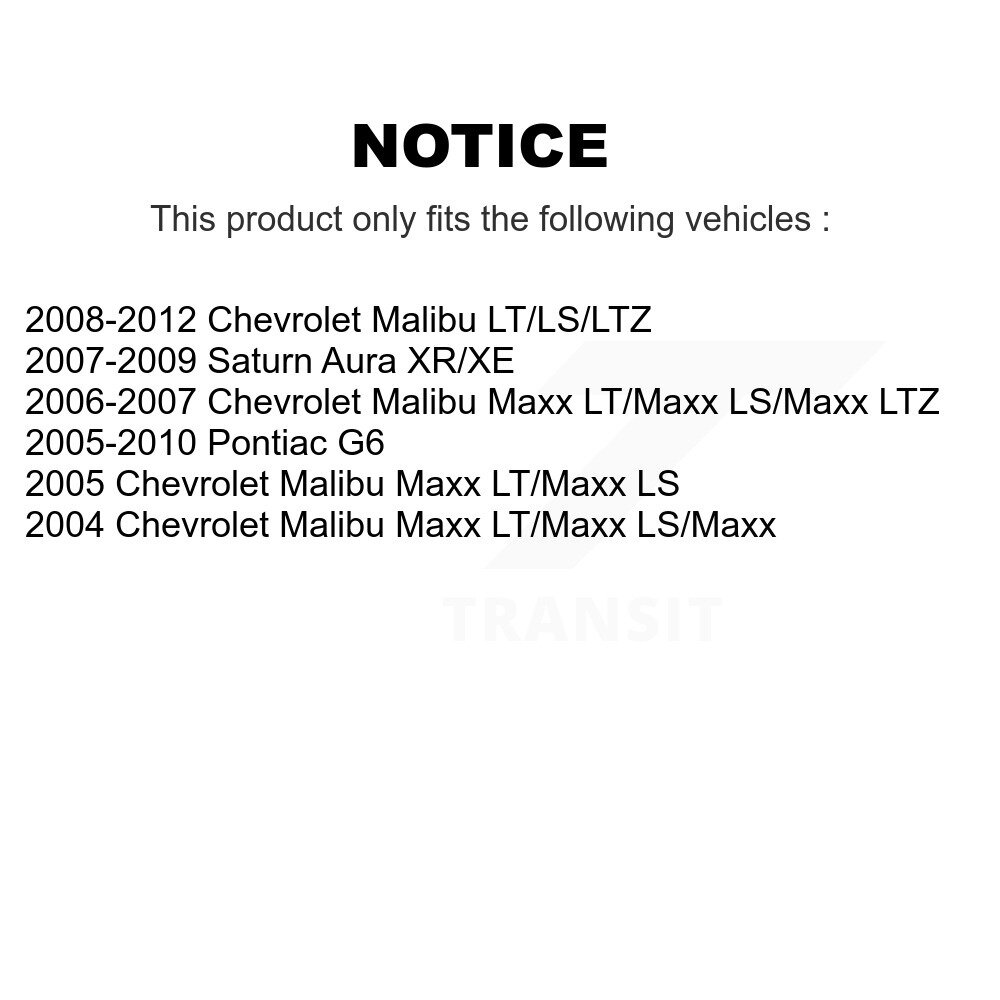 [Arrière] Absorbeur de choc arrière pour Chevrolet Malibu Pontiac G6 Saturn Aura 78-5778