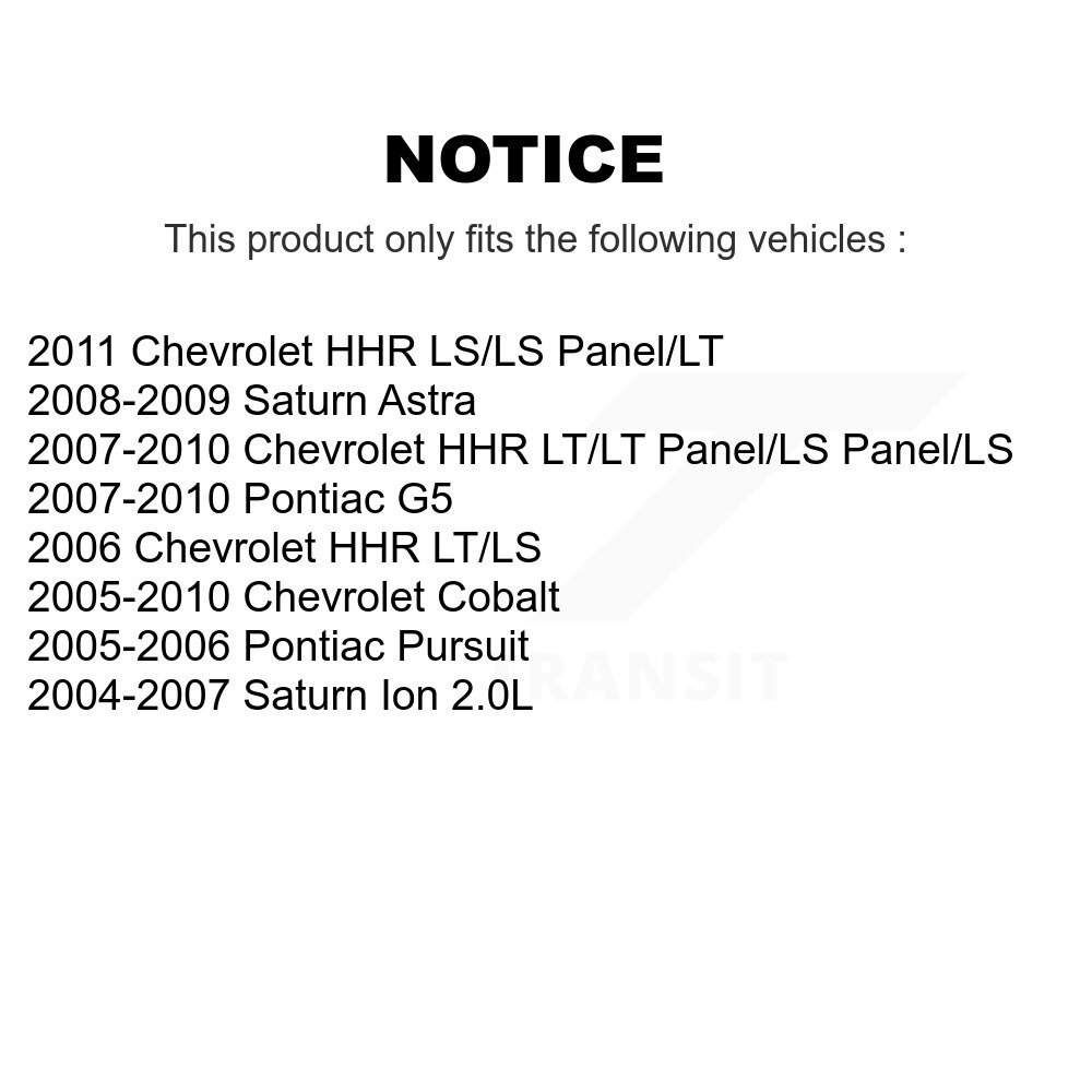 [Arrière] Absorbeur de choc arrière pour Chevrolet Cobalt Pontiac G5 HHR Pursuit Saturn Astra