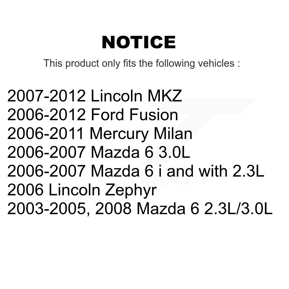 [Arrière] Absorbeur de choc arrière pour Ford Fusion Mazda 6 Lincoln MKZ Zephyr Mercure Milan