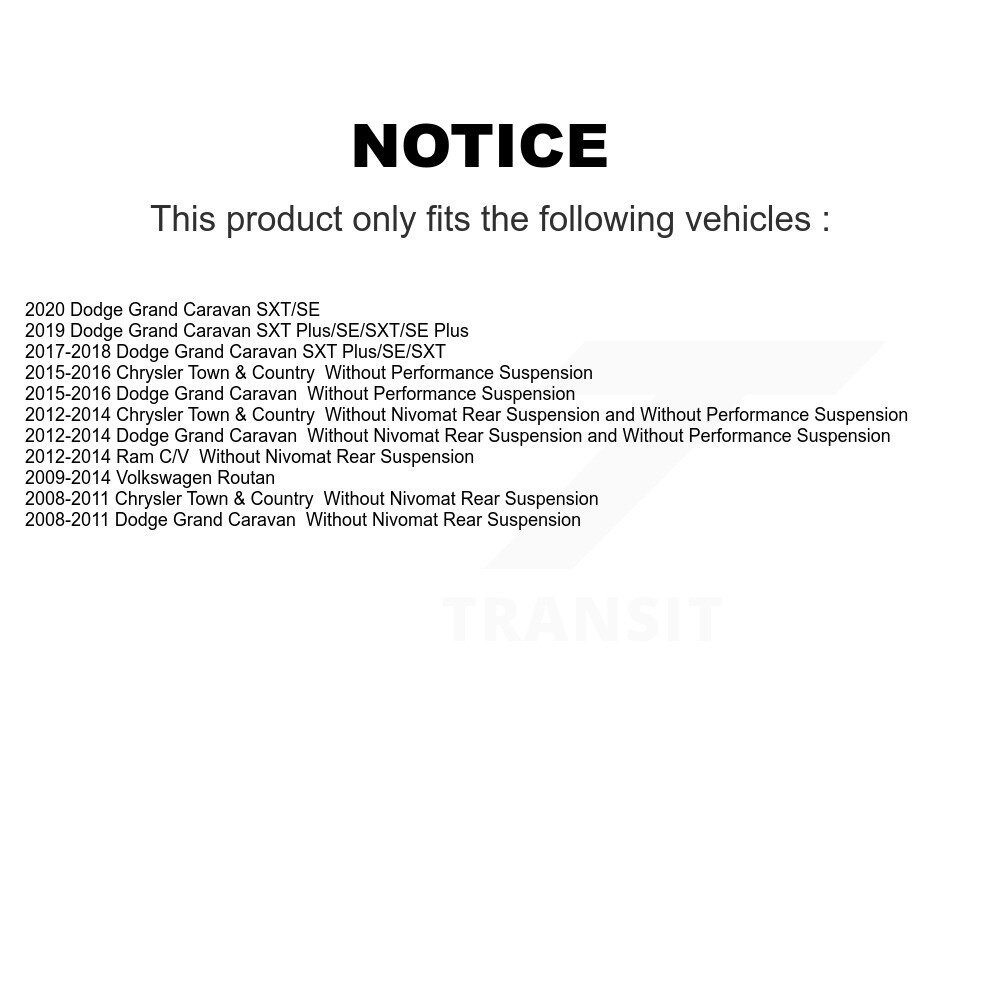 [Front] Suspension avant Strut pour Dodge Grand Caravan Chrysler Ville et Pays Ram C/V