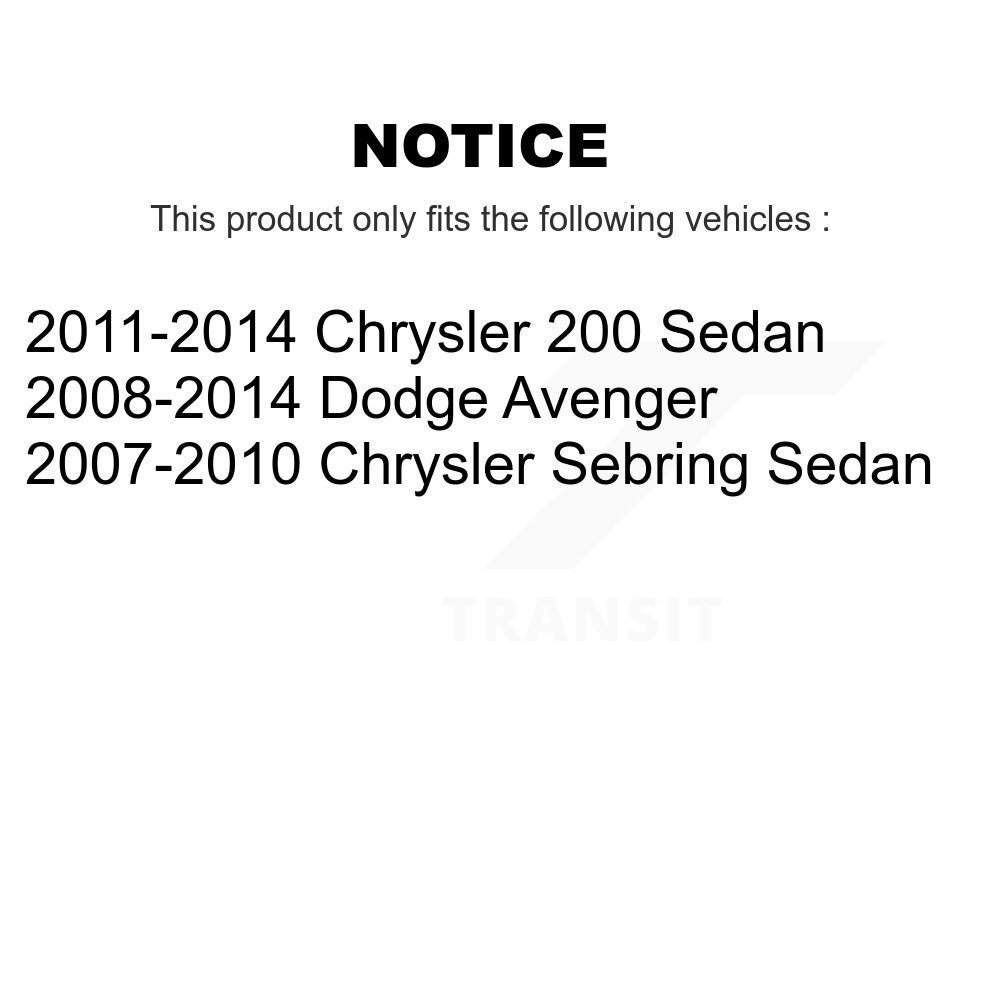 [Avant droite] Suspension avant droite Strut pour Chrysler 200 Dodge Avenger Sebring 78-71130
