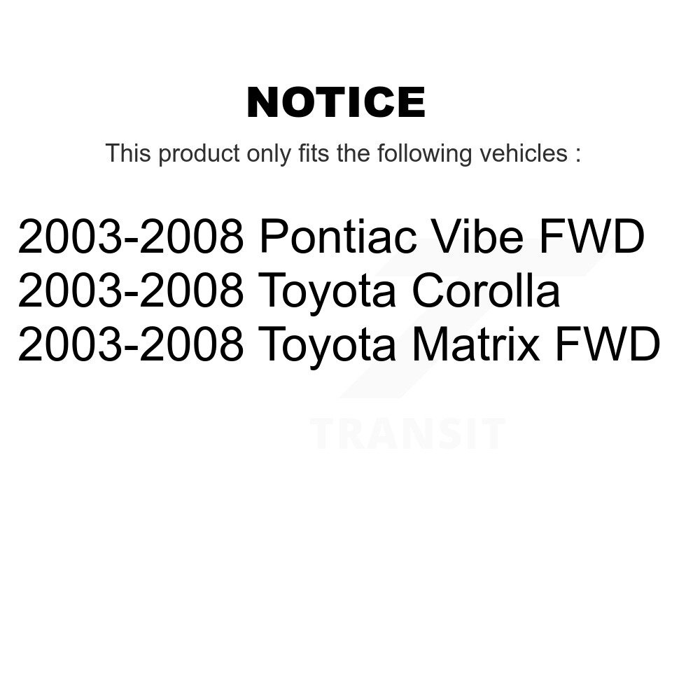 [Arrière] Suspension arrière pour 2003-2008 Toyota Corolla Matrix Pontiac Vibe 78-71373
