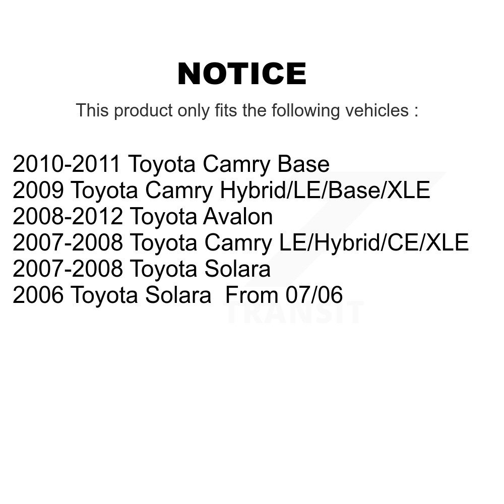 [Arrière droite] Suspension arrière droite pour Toyota Camry Solara Avalon 78-72309