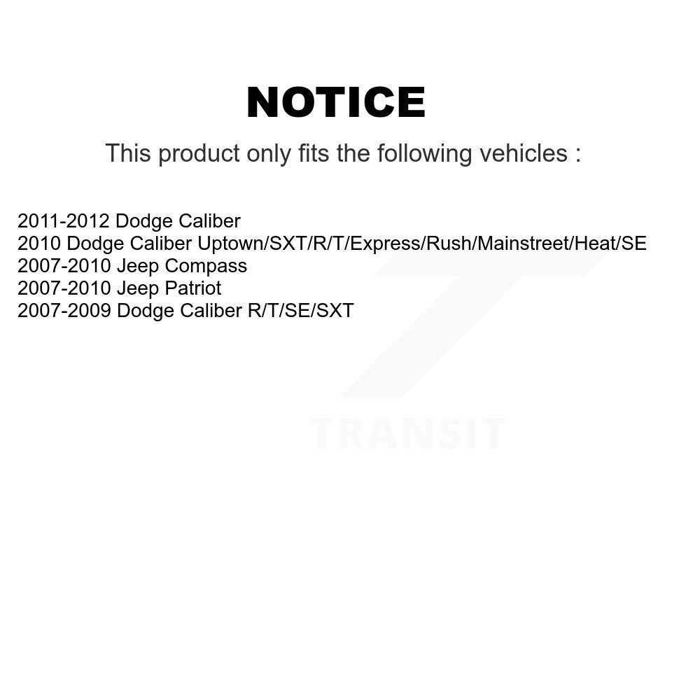 [Arrière] Suspension arrière pour Jeep Dodge Calibre Patriot Compass 78-72401