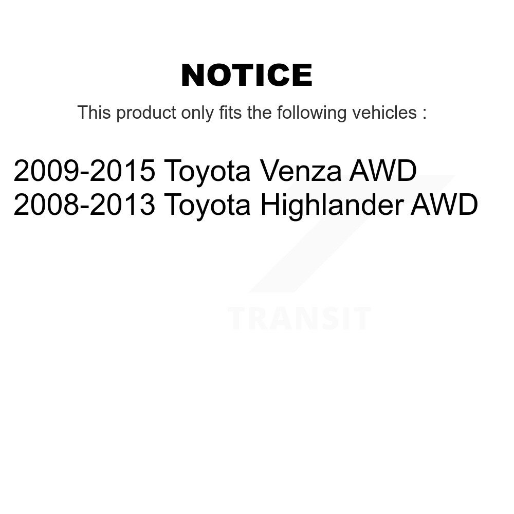 [Arrière gauche] Suspension arrière gauche pour Toyota Venza Highlander AWD 78-72490