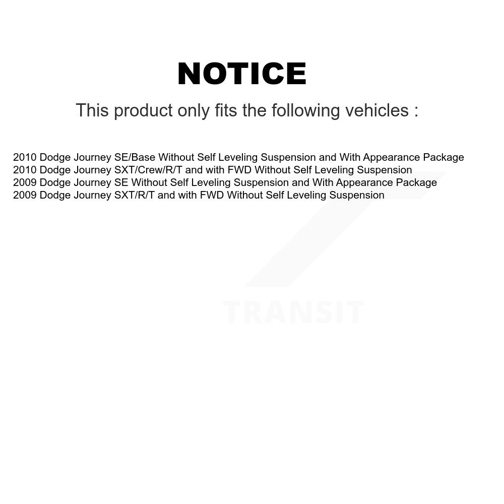[Arrière] Suspension arrière pour le voyage Dodge 78-72511