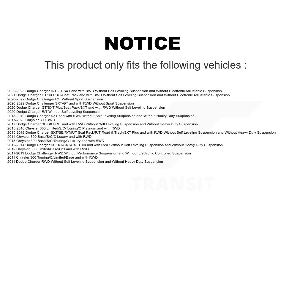 [Front] Suspension avant pour chargeur Dodge Chrysler 300 Challenger 78-72665