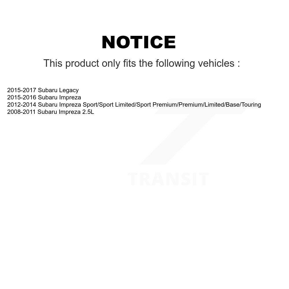 [Arrière] Suspension arrière pour Subaru Impreza Legacy 78-72696