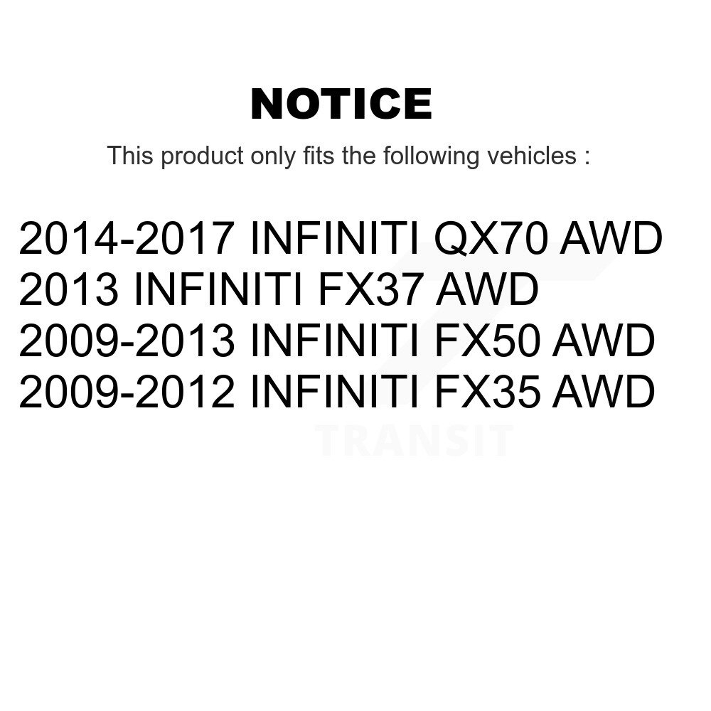 [Front Left] Support de suspension avant gauche pour INFINITI FX35 QX70 FX50 FX37 AWD 78-72703