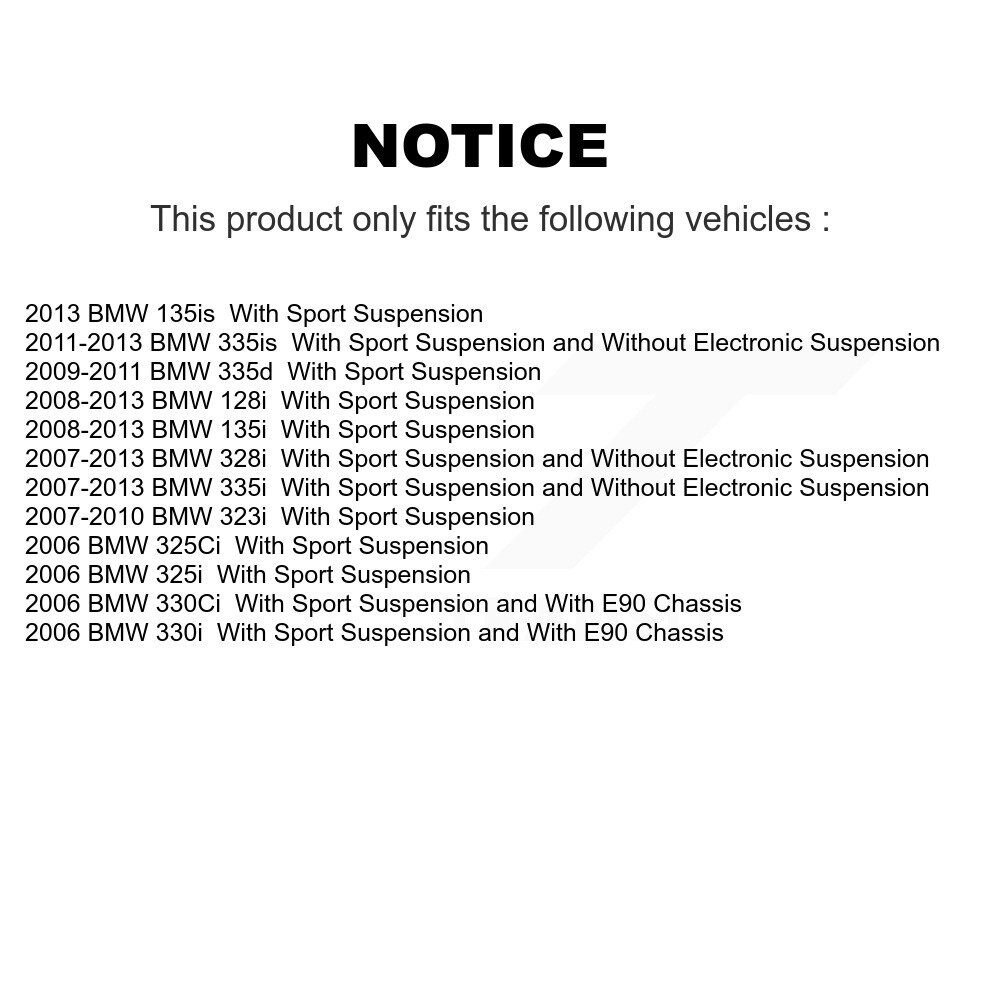 [Front Left] Suspension avant gauche pour BMW 328i 335i 128i 323i 135i 325i 330i 335is