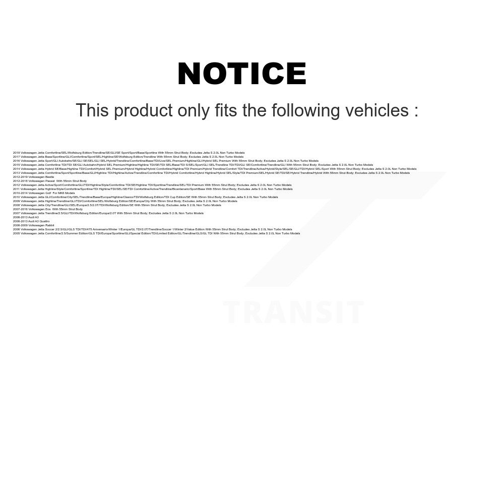 [Front] Suspension avant Strut Coil Spring Assemblage pour Volkswagen Jetta Passat Golf Eos