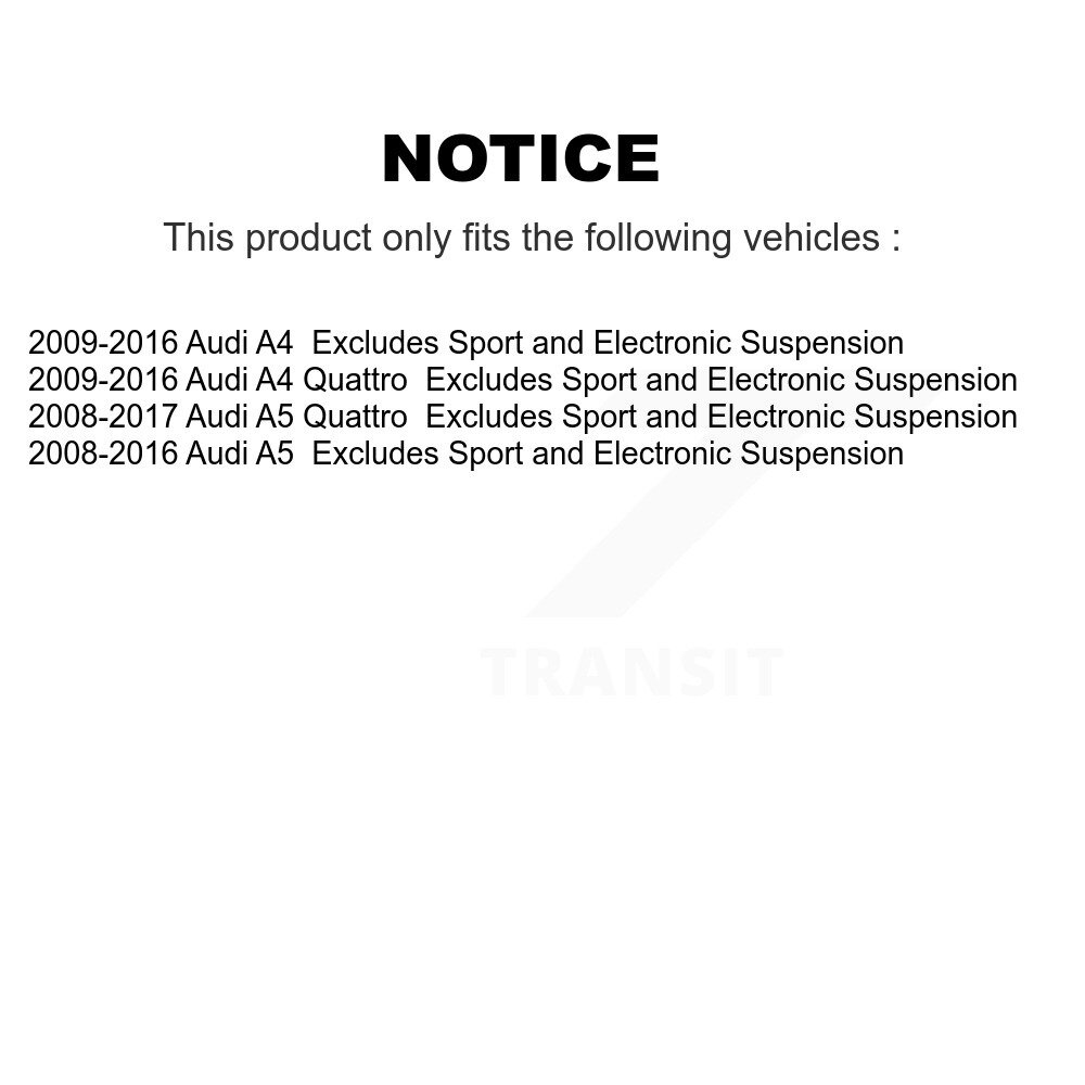 [Avant droite] Suspension avant droite Strut Coil Spring Assemblage pour Audi A4 Quattro A5