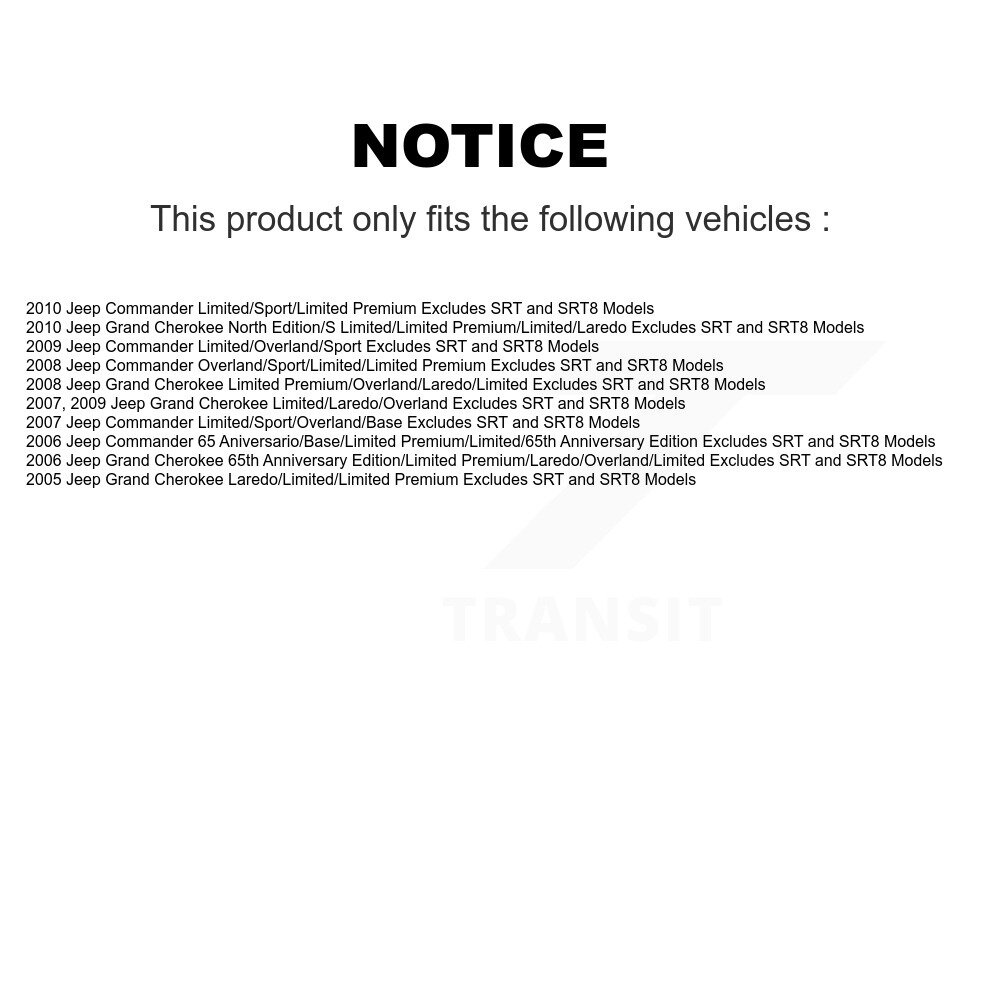 [Avant droite] Assemblage de printemps avant droite de la bobine pour la Jeep Grand Cherokee