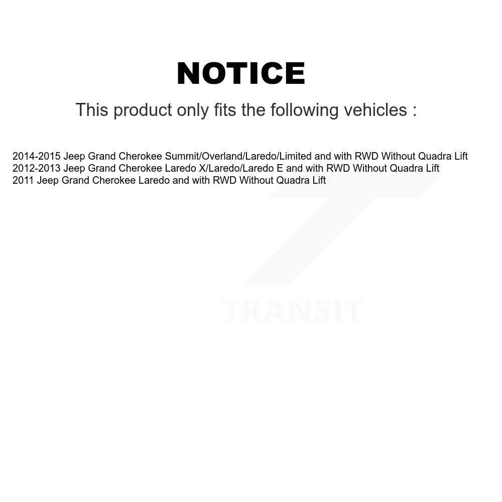 [Front Left] Assemblage de printemps pour la suspension avant gauche Strut Coil pour Jeep Grand Cherokee