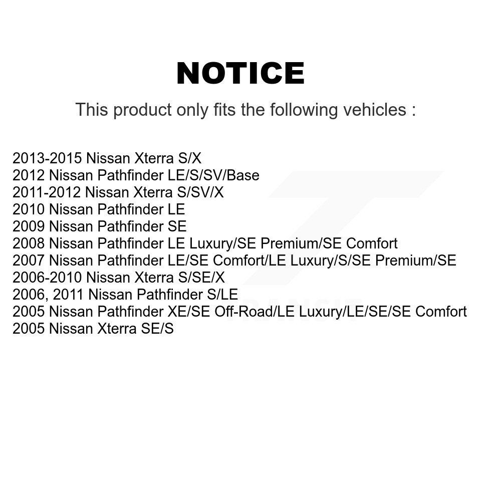 [Front] Assemblage de ressort de la bobine de suspension avant pour Nissan Pathfinder Xterra