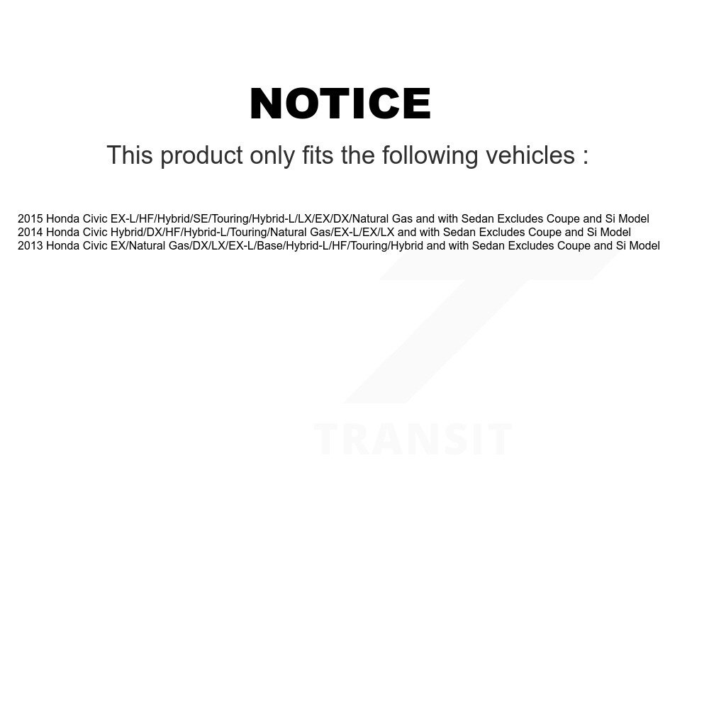 [Avant droite] Assemblage de printemps de la bobine de suspension avant droite pour Honda Civic 78A-11326