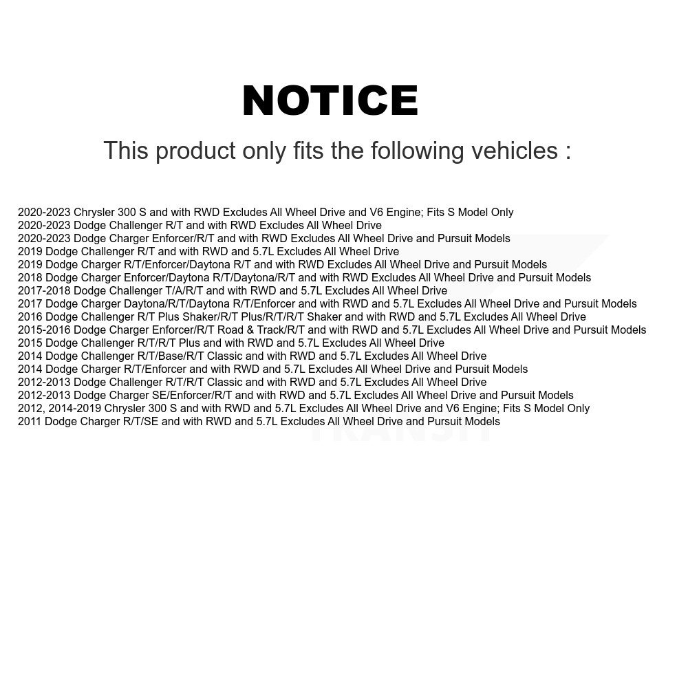 [Front] Assemblage avant de ressort de bobine de suspension pour chargeur Dodge Chrysler 300
