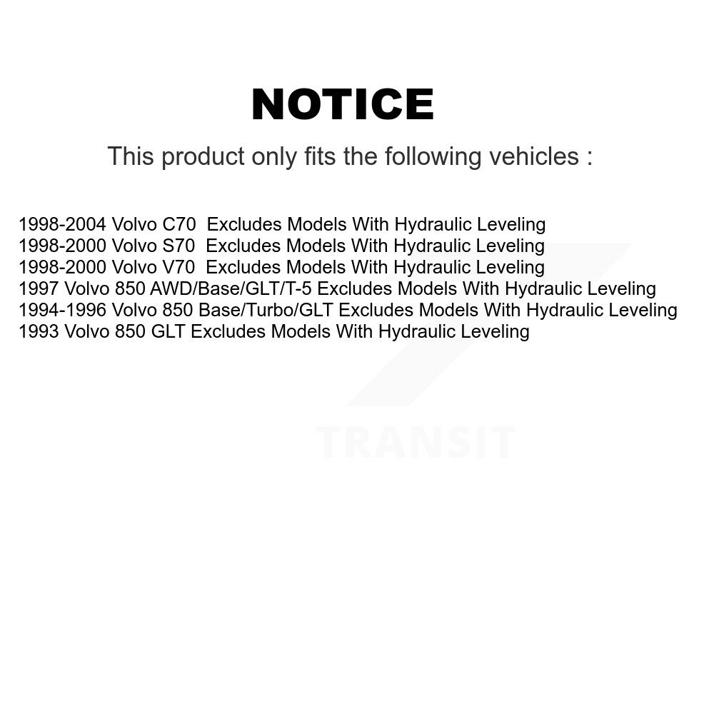 [Front] Assemblage de ressort de bobine de suspension avant pour Volvo S70 850 V70 C70 78A-11550
