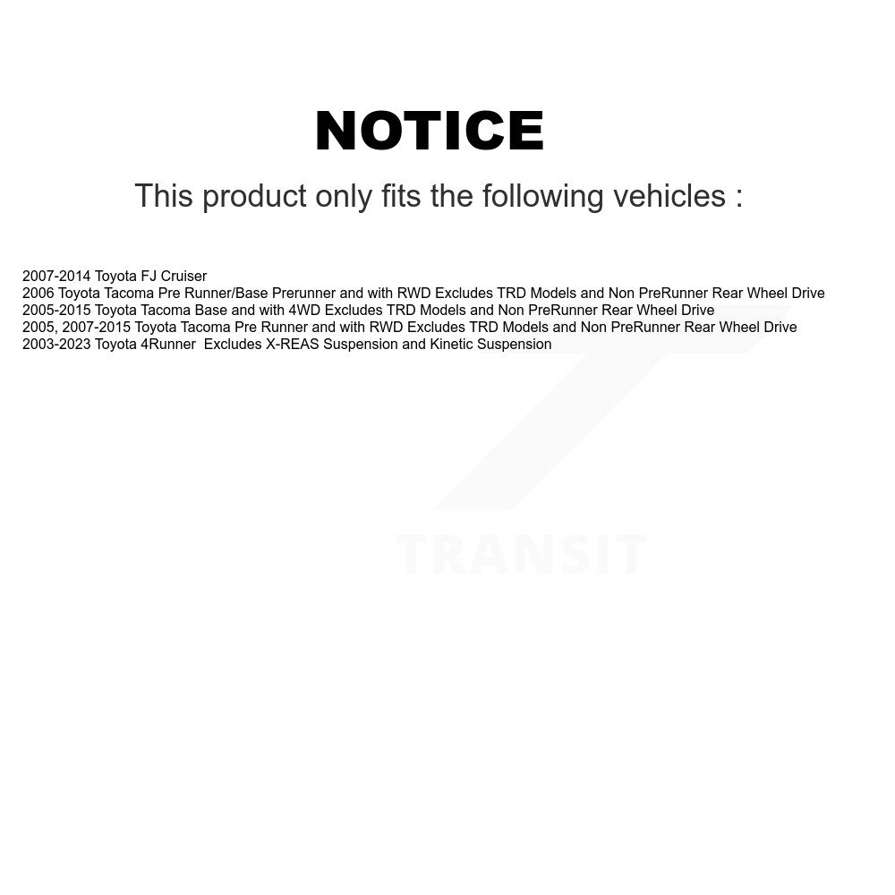 [Front Left] Assemblage de ressort de suspension avant gauche pour Toyota Tacoma 4Runner FJ