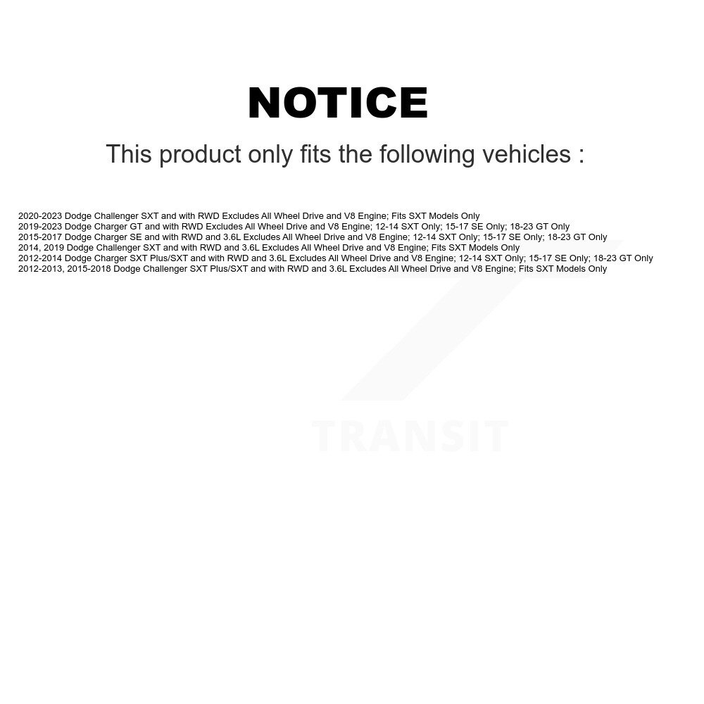[Front] Assemblage de printemps Strut Coil pour Dodge Charger Challenger