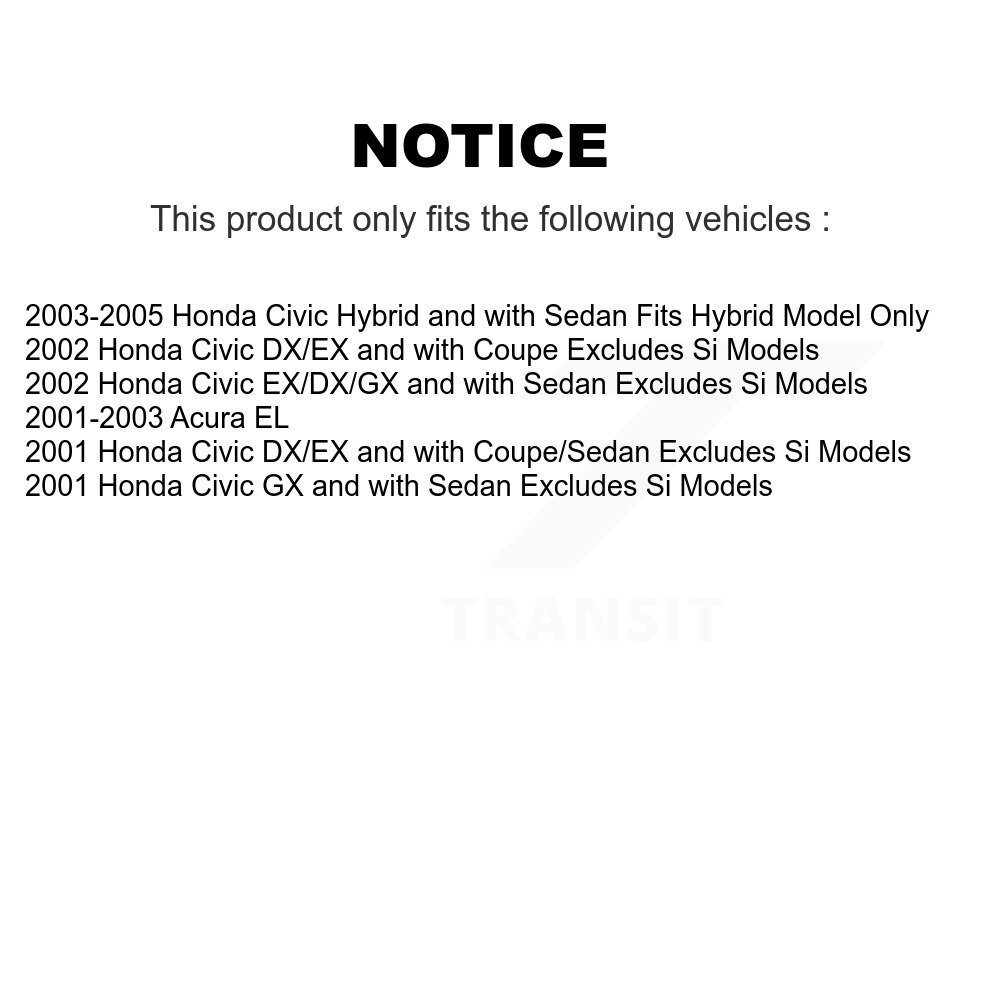 [Avant droite] Suspension avant droite Strut Coil Spring Assemblage pour Honda Civic Acura EL