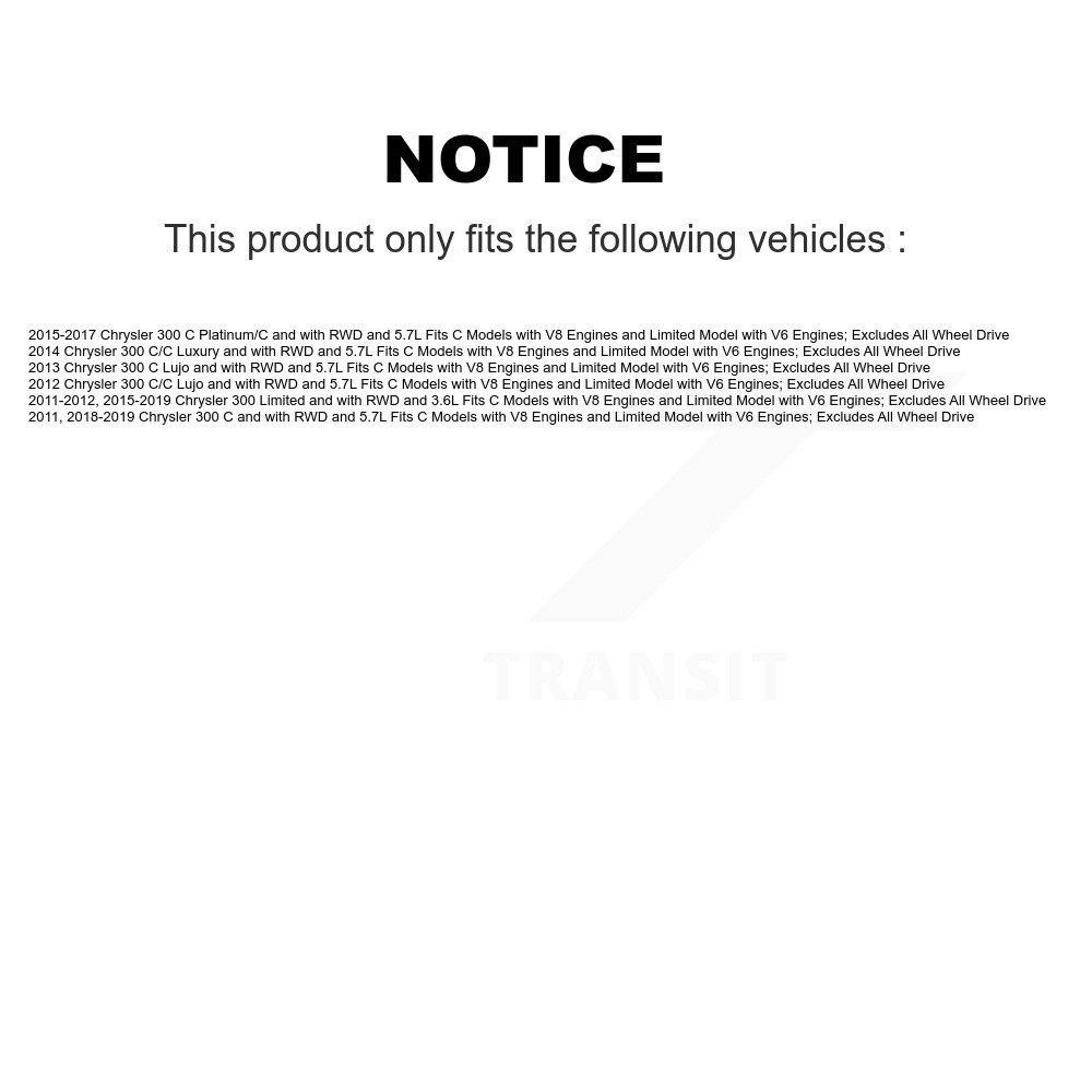 [Front] Assemblage avant de ressort de bobine de suspension pour Chrysler 300 78A-11710