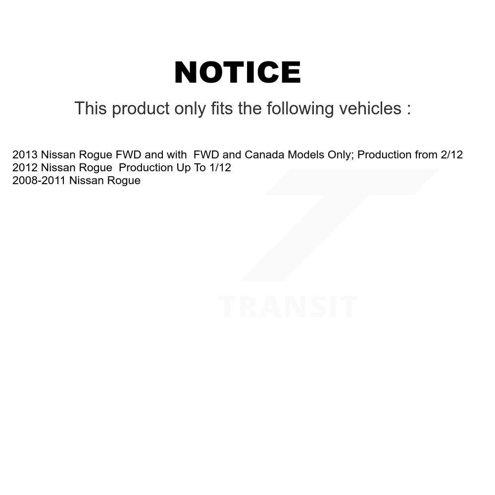 [Front Left] Assemblage de ressort de suspension avant gauche pour Nissan Rogue 78A-11733
