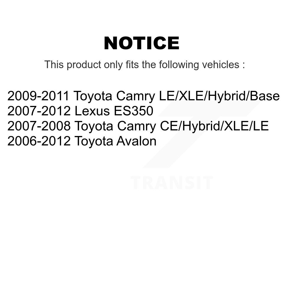 [Front Left] Assemblage de ressort de suspension avant gauche pour Toyota Camry Lexus ES350