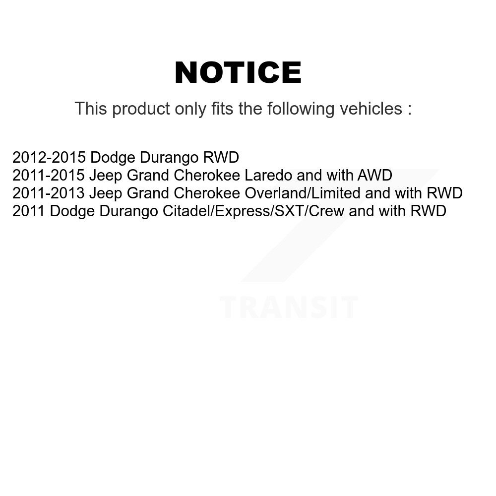 [Avant droite] Assemblage de printemps de la bobine de serrage avant droite pour Jeep Grand Cherokee Dodge
