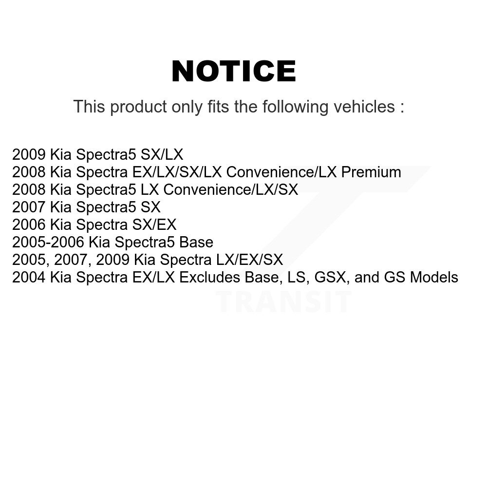 [Avant droite] Assemblage avant droit de ressort de bobine de serrage pour Kia Spectra Spectra5