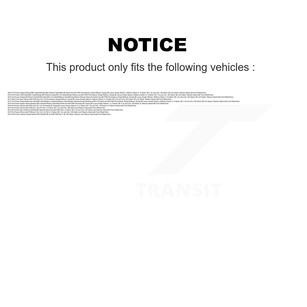[Front] Assemblage avant de ressort de bobine de suspension pour Ford Fusion 78A-11840