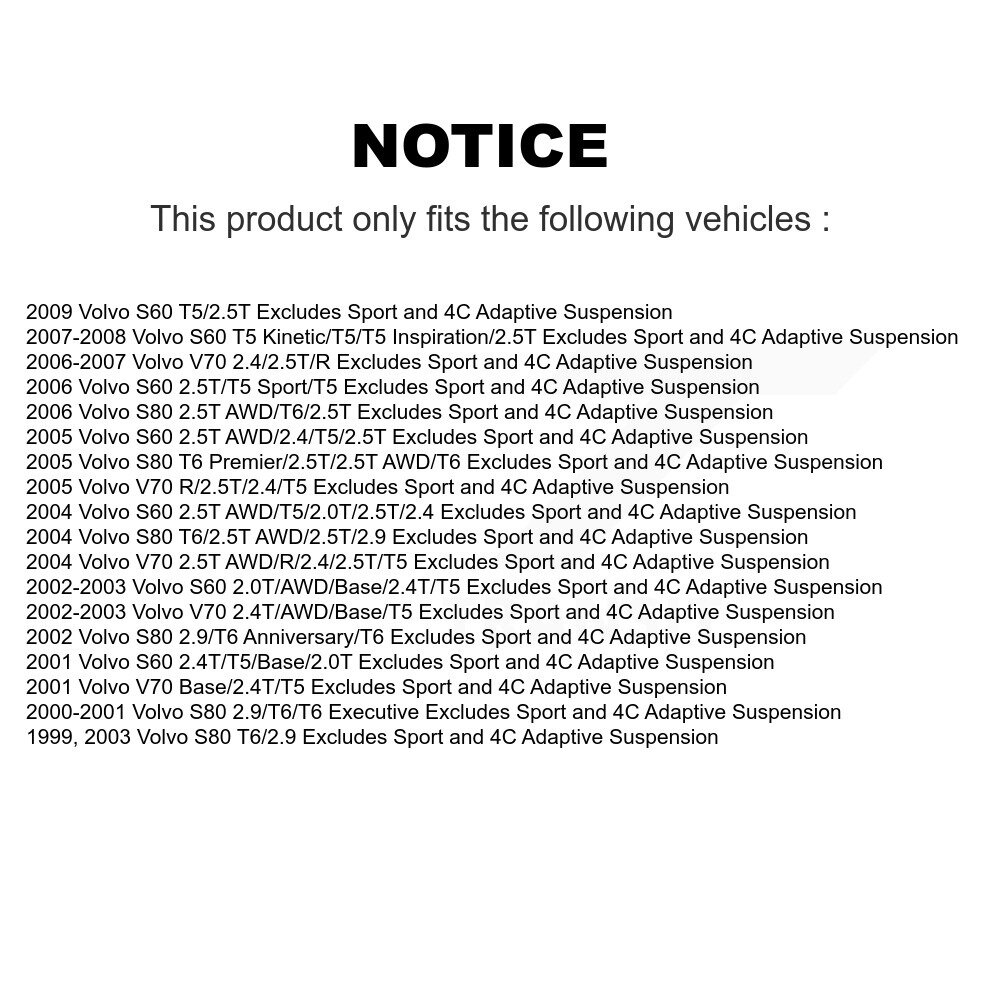 [Avant droite] Assemblage de ressort en bobine de serrage avant droite pour Volvo S60 V70 S80