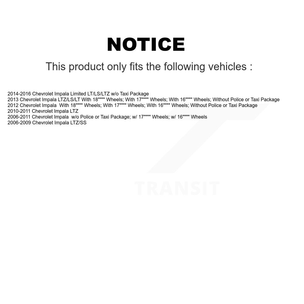 [Front] Suspension avant Strut Coil Spring Assemblage pour Chevrolet Impala Limited