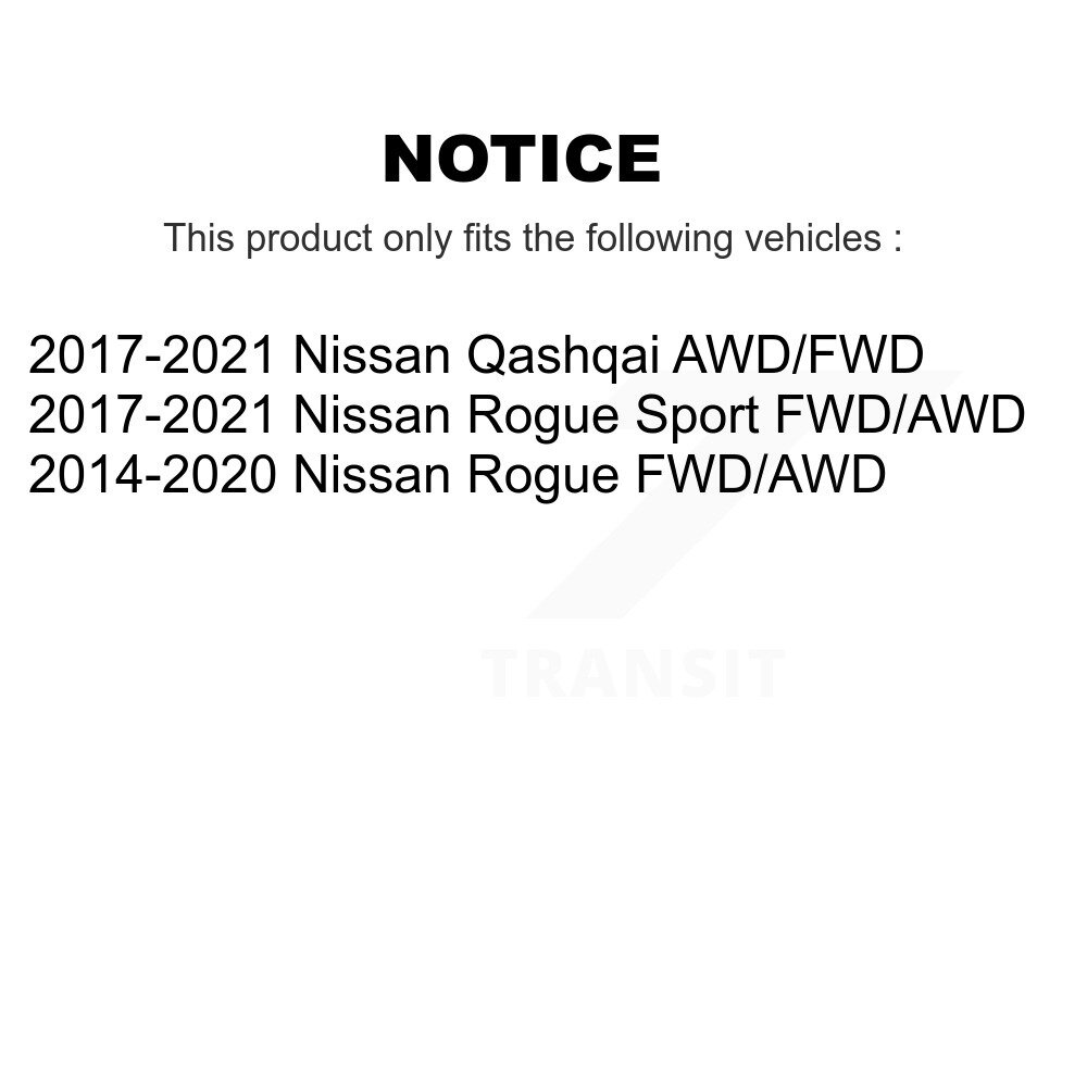 [Front Left] Assemblage avant gauche de ressort de suspension Strut Coil pour Nissan Rogue Sport Qashqai